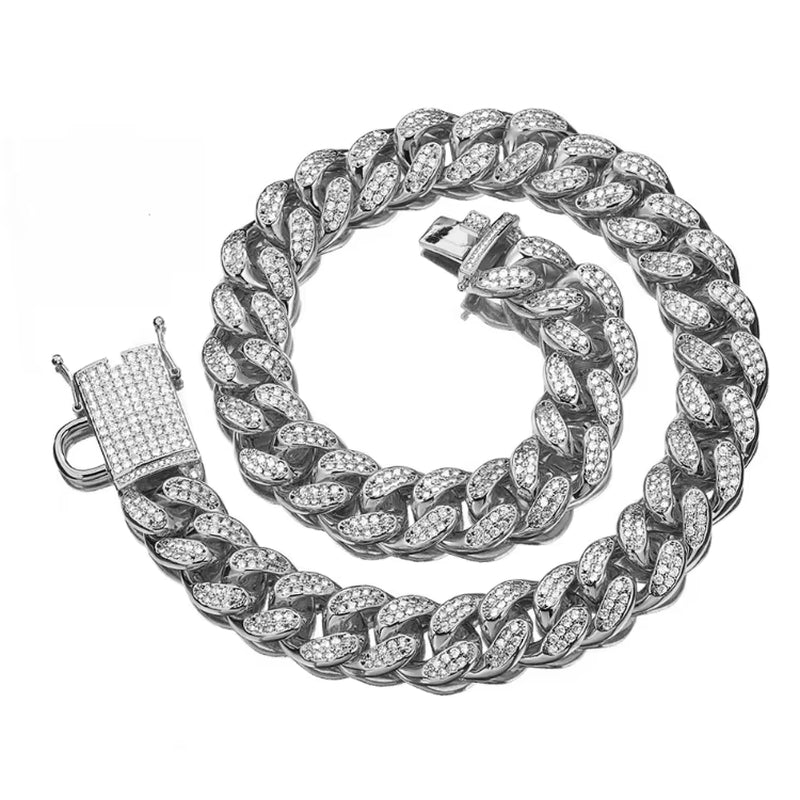 Wholesale Luxury 18Mm Stainless Steel Gold Chain Dog Collar with Solid Pattern
