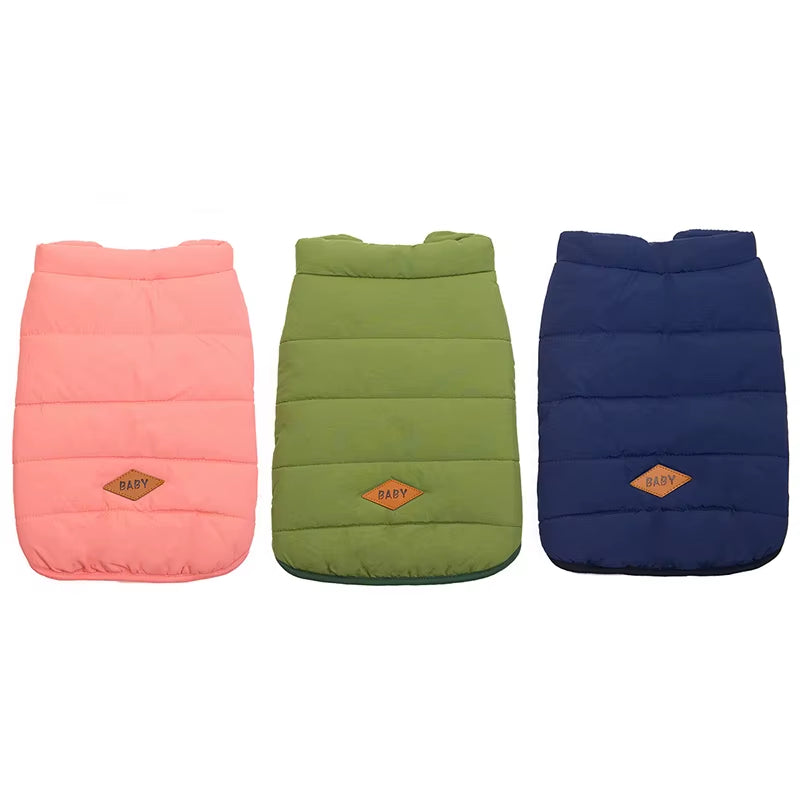 Autumn and Winter Warm Velvet Fleece Polyester French Bulldog Vest Coat Windproof Waterproof Dog Coat French Bulldog Clothes