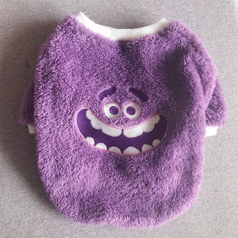 Wholesale Designer Cute Winter Warm Wool Coral Fleece Dog Sweatshirt French Bulldog Clothes Fleece Dog Sweater Jumper