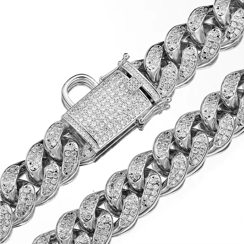 Wholesale Luxury 18Mm Stainless Steel Gold Chain Dog Collar with Solid Pattern