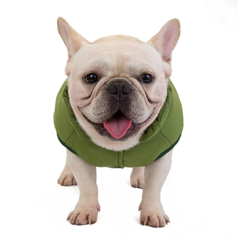 Autumn and Winter Warm Velvet Fleece Polyester French Bulldog Vest Coat Windproof Waterproof Dog Coat French Bulldog Clothes